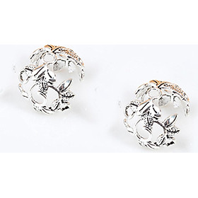 Combo charm bạc hoa ôm hạt xỏ ngang - Ngọc Quý Gemstones