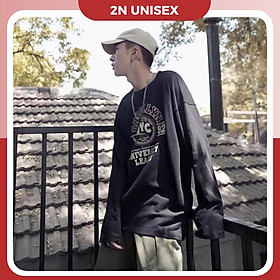 Áo thun tay dài form rộng unisex - Sweater brooklyn 1992