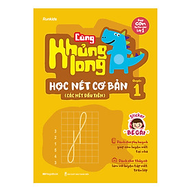 Cùng Khủng Long Học Nét Cơ Bản Quyển 1 (Các Nét Đầu Tiên) Bé Gái