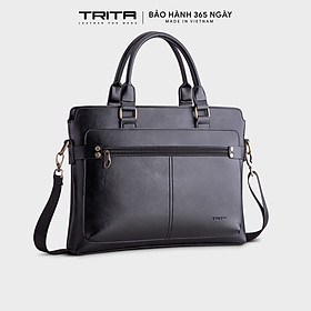 Cặp công sở Trita ( Thời trang nam đa năng vừa laptop 14 inch - Cặp da TCA12 )
