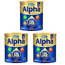 COMBO 3 lon Sữa công thức Vinamilk Dielac Alpha Gold 3 lon 1,4kg (cho trẻ từ 1- 2 tuổi)