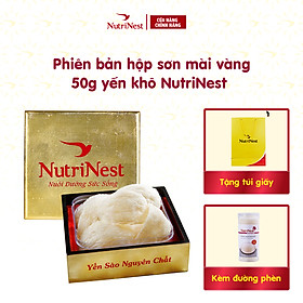 Tổ Yến Sào Rút Lông Nguyên Tổ Đặc Biệt NutriNest Cao Cấp Tặng Người Thân 50g - Kèm Đường Phèn