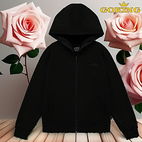 Áo khoác cặp đôi GOKING vải da cá, 6 túi to rộng, dây kéo an toàn, mũ to trùm đầu. Form unisex cho nữ nam trẻ em. Chống nắng gió lạnh, chống tia UV
