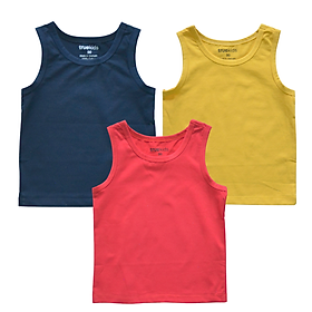 [Combo 3 áo] Áo ba lỗ trẻ em TrueKids, áo thun trơn ba lỗ cho bé trai bé gái nhiều màu 100% cotton
