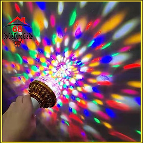 Mua ĐÈN LED 7 màu xoay 360 chớp theo nhạc tạo hiệu ứng phòng hát quán bar quẩy tại nhà tặng kèm đui đèn