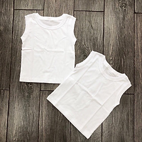 Set 2 áo trắng sát nách cho bé