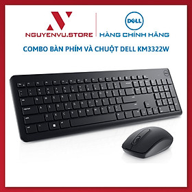 Bộ bàn phím chuột không dây Dell KM3322W - Hàng Chính Hãng