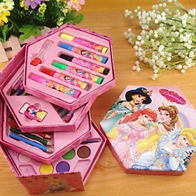 Hộp bút vẽ tô màu 4 tầng 46 chi tiết cho trẻ em
