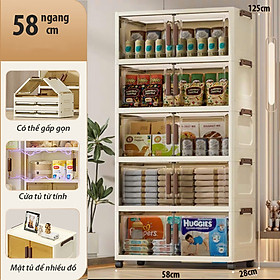 Mua Nubie Tủ Nhựa Gấp Gọn Ngang 58cm  Tủ Đựng Đồ Đa Năng Lắp Ghép  Hộp Đựng Quần Áo  Nhựa PP  Có Bánh Xe