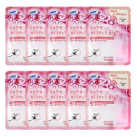 Combo 10 Gói Mặt Nạ Bổ Sung Collagen 3W Clinic Fresh Collagen Mask Sheet