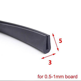 1/2/3/5/10M Viền cao su đen Dải chữ U Phần chống dầu Seal Edge Shield Encloser Chiều rộng bên trong 0,5-25mm Cao 5-41mm Kích thước: 1M