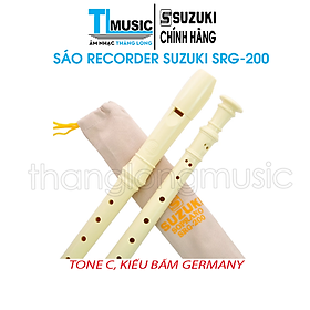 Sáo Recorder Soprano Suzuki SRG-200 - Sáo Dọc Tone C Kiểu Bấm Germany