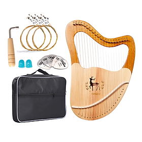 Mua Đàn Lyre 21 dây đàn hạc Lyre Harp TONIC-M21LY Stings Đầy đủ phụ kiện LOẠI 21 DÂY tặng đàn kalimba 17 phím gỗ nguyên khối Mahagony PJLIM72