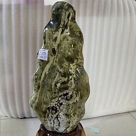Mua Đá phong thủy tự nhiên serpentine màu xanh cao 64cm nặng 24 kg đá ngọc  cho mệnh Hỏa và Mộc