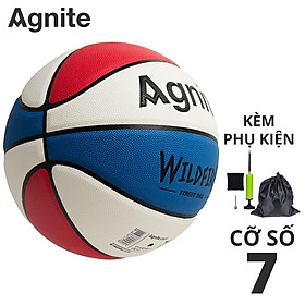 Quả bóng rổ số 7 Agnite - Da PU cực bền, đẹp, chống bẩn, không mòn