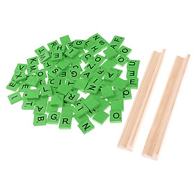 100 Wooden Alphabet Letters Spelling Tiles Capital Letters