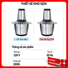 Mua Máy Xay Thịt Gia Đình Đa Năng 2 Lít - Tặng Kèm Móc Treo Đồ - Loại Tốt