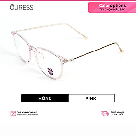 Gọng kính nhựa hợp kim thời trang nam nữ trendy OURESS 1211 - Hồng