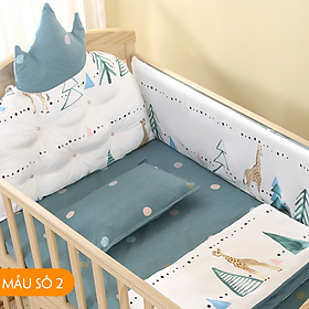 Cũi cho bé, Nôi cũi kiêm giường ngủ cho bé đa chức năng Kawaii Home, Kích thước 105 x 60 x 90 Cm, Gỗ thông chắc chắn H056