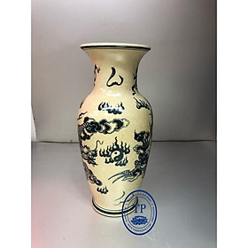 Mua LỌ LỘC BÌNH MEN RẠN CỔ HOẠ TIẾT RỒNG PHƯỢNG MẶT NGUYỆT  LỌ CỠ TO TM121433