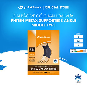 Đai cổ chân loại vừa Phiten Metax supporter ankle middle type AP239003/AP239004/AP239005
