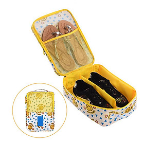 Portable Travel Shoe Bags Dust-proof Nylon Shoe Storage Pouch Space Saving Organiser with Zipper Closure for Gym Swimming Traveling