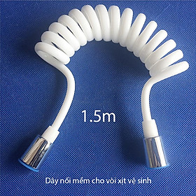 Dây mềm cho vòi xịt vệ sinh uốn hình lò xo bằng nhựa PU dài (dài 1.5m-2m-3m tùy chọn)