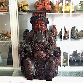 Mua Tượng Thần Tài Thần Tiền(cao 50cm) màu gỗ đẹp