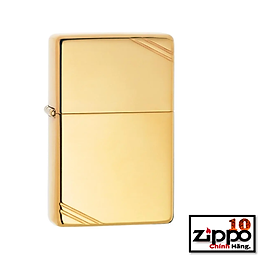 Bật lửa Zippo 270 (vàng bóng góc) High Polish Brass Vintage with Slashes 270 - Chính hãng 100%