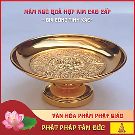 Mâm ngũ trái khoáy, mâm bồng, đĩa đựng trái khoáy cây, đĩa thờ cúng bằng đồng nguyên khối thời thượng -  Gia công tinh ranh xảo