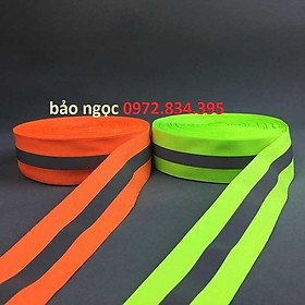 Dây phản quang vải sọc xám bản 5cm