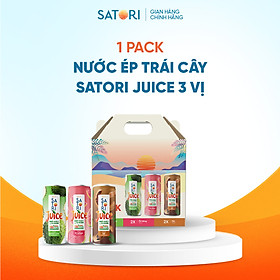 Quà tặng không bán 1 Pack 6 lon Satori Juice 3 vị