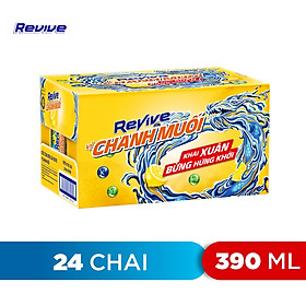 Thùng 24 Chai Nước Giải Khát Revive Chanh Muối (390ml/Chai)