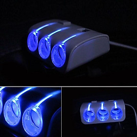Mua Bộ tẩu sạc USB Tẩu chia 3   2 cổng USB trên xe hơi