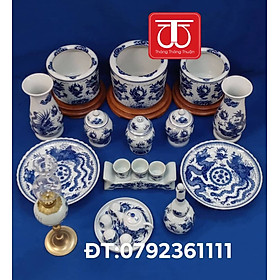 Mua BỘ BÁT HƯƠNG VẼ RỒNG ĐẾ GỖ HƯƠNG ĐK BÁT 14 16 18 20CM