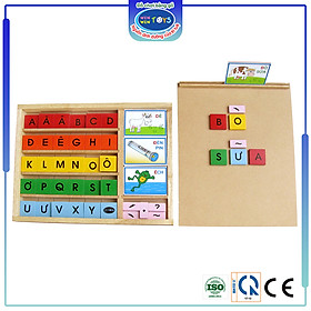 Đồ chơi gỗ Bộ học vần | Winwintoys 60312 | Phát triển trí tuệ và nhận biết mặt chữ | Đạt tiêu chuẩn CE và TCVN