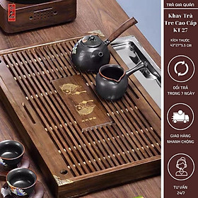 Mua Khay Trà Tre Cao Cấp Chữ Nhật Trung Kích Thước 43*27*5.5 KT 27
