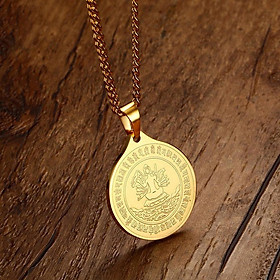 Gold Figure of Buddha Pendant Chain Necklace Fashion Jewelry Gift for Men Women