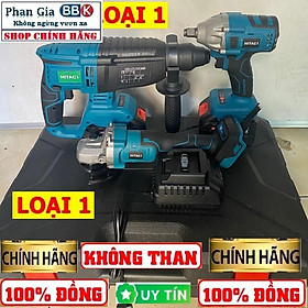 Bộ combo 3 trong 1 Máy Khoan Đục Bê Tông Dùng Pin 188V - Khoan Bê Tông Siêu Khỏe - Máy mài Cầm Tay-pin 15cell