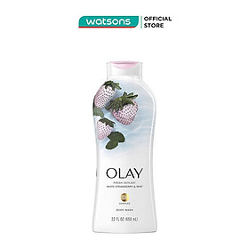 Sữa Tắm Olay White Strawberry & Mint Hương Dâu Trắng và Bạc Hà Tươi Mát