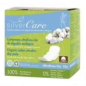Băng vệ sinh hữu cơ ban ngày có cánh Silvercare (10 miếng)