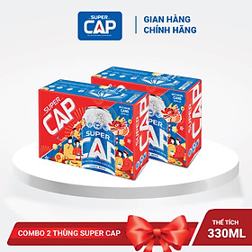 Bia SUPER CAP TẾT combo 2 thùng 24 lon 330ml