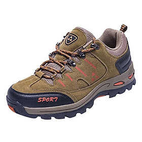 Men'S Outdoor Camping Hiking Shoes Suede Non-Slip Damping Walking Shoes