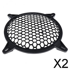 2xUniversal Car Plastic Speaker Subwoofer Amplifier Cover Grill Mesh 6 Inch