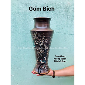 Mua Bình Hoa Cao 42cm Cắm Đào Huyền Đào Đông Đẹp Lọ Hoa Decor Trang Trí Gốm Sứ Bát Tràng - gốm Bích