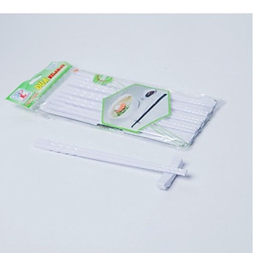 Mua Bộ 10 đôi đũa xoắn nhựa Melamine Size 22.5cm màu trắng kem