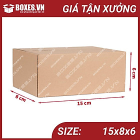 15x8x6 Combo 100 hộp Carton đóng gói hàng giá tại xưởng