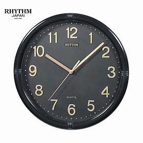 Đồng hồ treo tường Nhật Bản Rhythm CMG434NR02 Kt 28.0 x 4.3cm, 580g Vỏ nhựa. Dùng Pin.