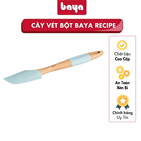 Mua Cây Vét Bột Silicon Cán Gỗ Bọc Nhựa Cao Cấp BAYA RECIPE Màu Xanh Ngọc Thiết Kế Hiện Đại Giúp Trộn  Vét Bột Dễ Dàng 4063