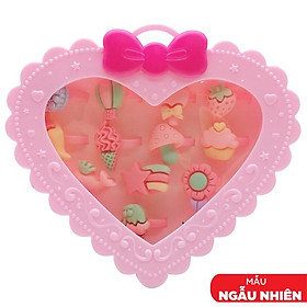 Đồ Chơi Hộp 12 Nhẫn Trái Tim - Sweet Heart 2363-130D PK - Màu Hồng Mẫu Màu